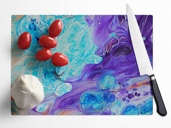 Bath bomb of colour Glass Chopping Board