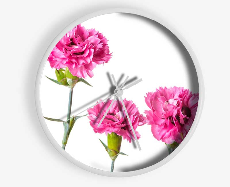 Pink flowers standing up Clock - Wallart-Direct UK