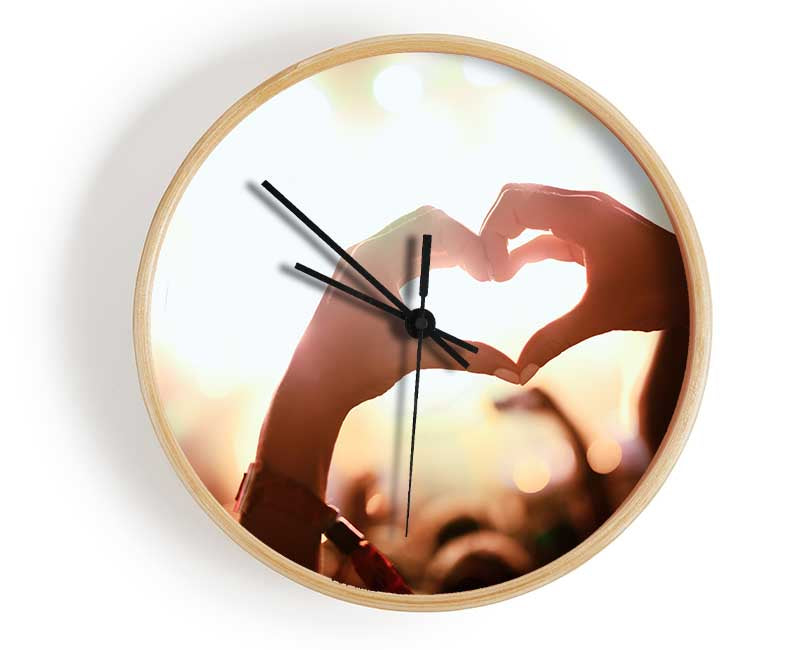 Heart hands in the air Clock - Wallart-Direct UK