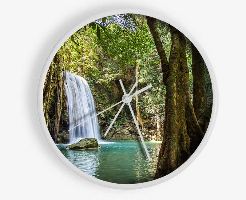 Amazon jungle waterfall Clock - Wallart-Direct UK