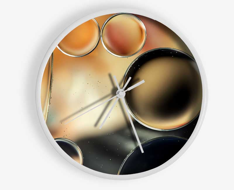 Abstract circles droplets Clock - Wallart-Direct UK