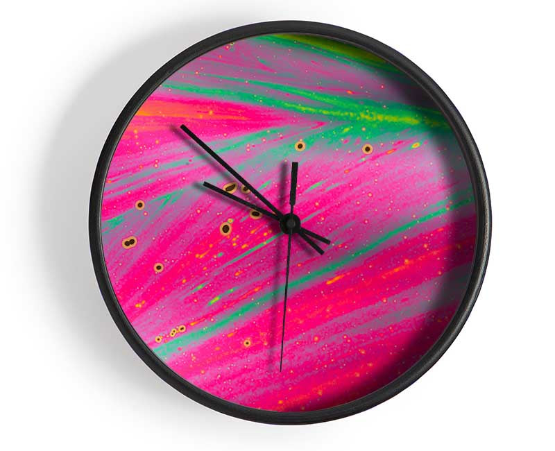 Neon colours Diffused Clock - Wallart-Direct UK