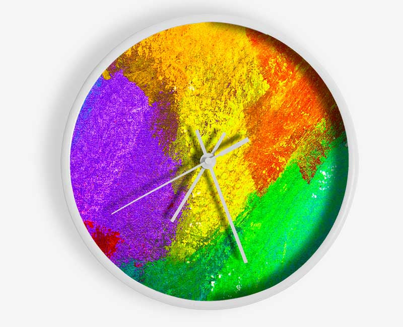 Multicoloured powders Clock - Wallart-Direct UK