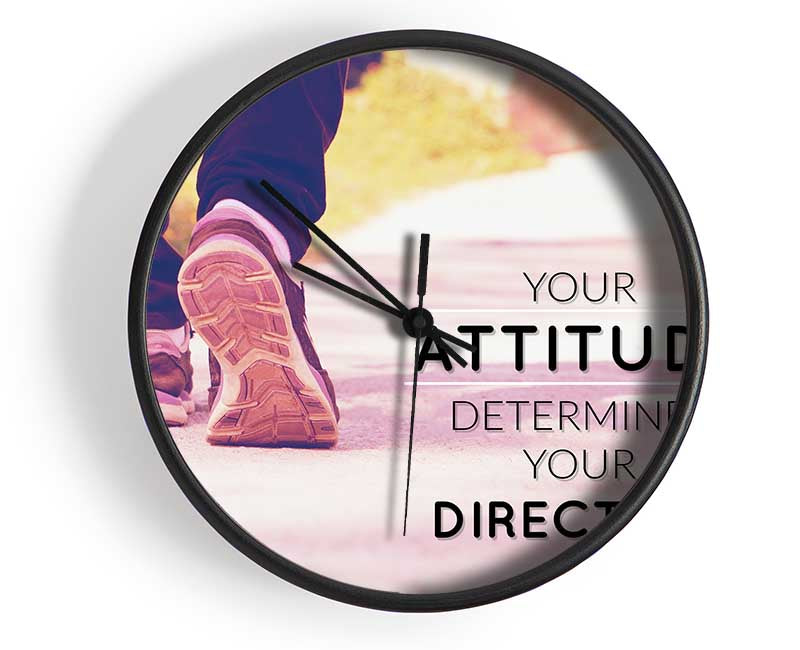 Your Attitude determines your direction Clock - Wallart-Direct UK