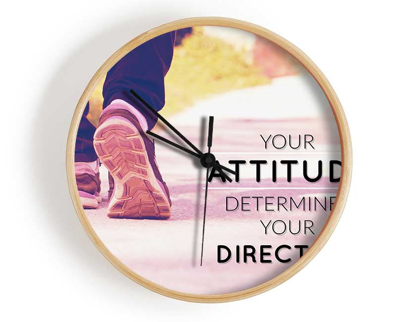 Your Attitude determines your direction Clock - Wallart-Direct UK