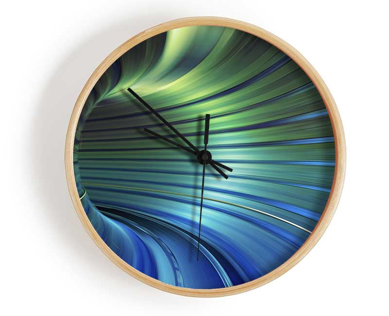 Going through the coloured tunnel Clock - Wallart-Direct UK