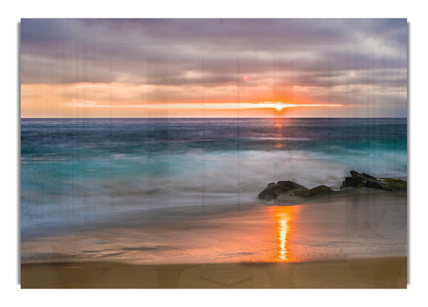 Washed up to the beach sunset