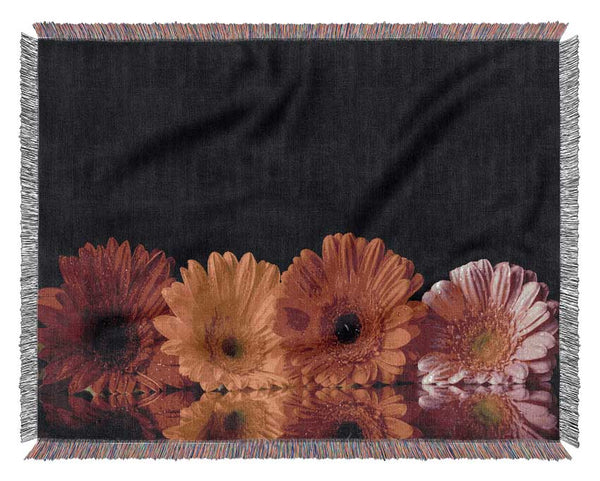 Multi coloured gerberas Woven Blanket