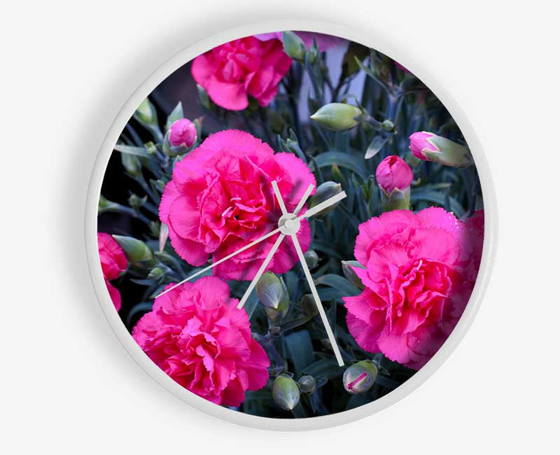 Pink flowers rising Clock - Wallart-Direct UK