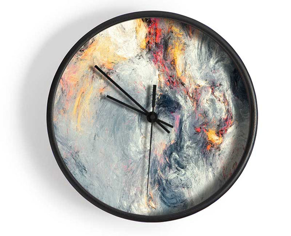 Ash and fire pastels Clock - Wallart-Direct UK