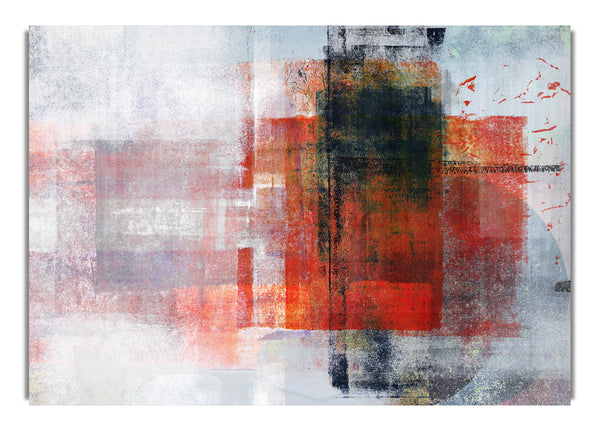 Abstract red square paint roller