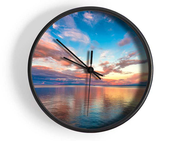 Stunning skies above the sea Clock - Wallart-Direct UK