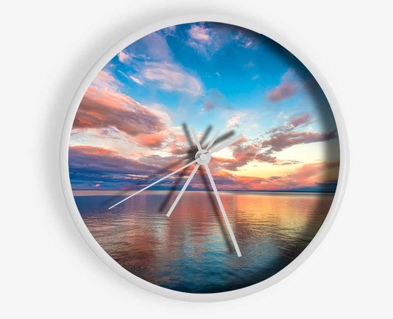 Stunning skies above the sea Clock - Wallart-Direct UK