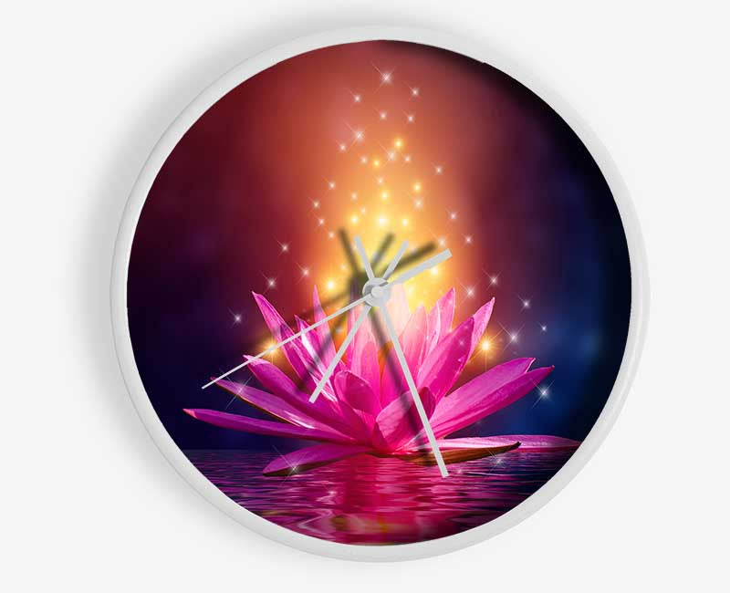 Magical Lillie emitting spores Clock - Wallart-Direct UK