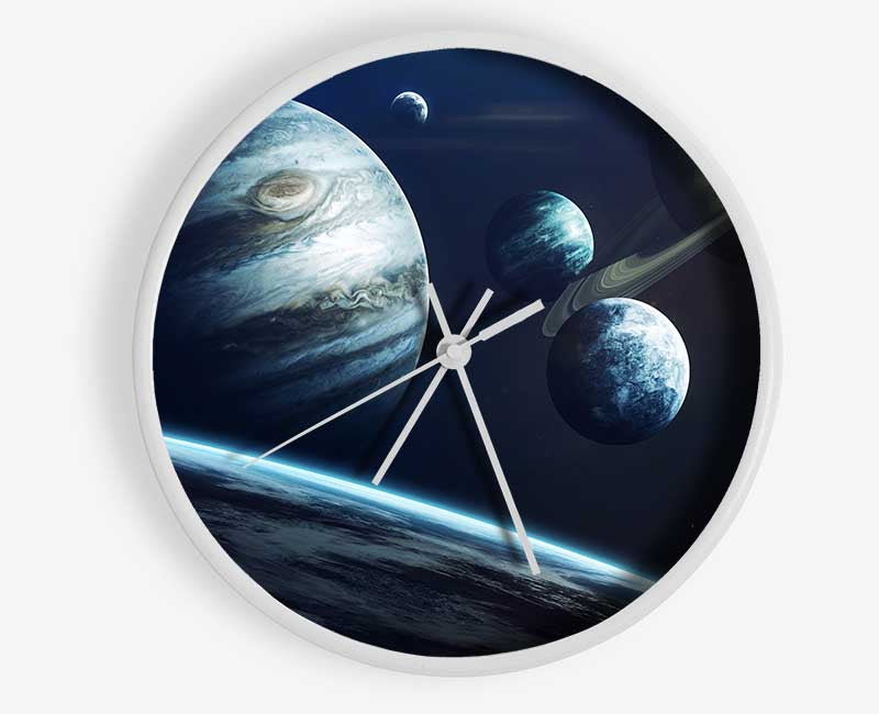 Out in space planets Clock - Wallart-Direct UK