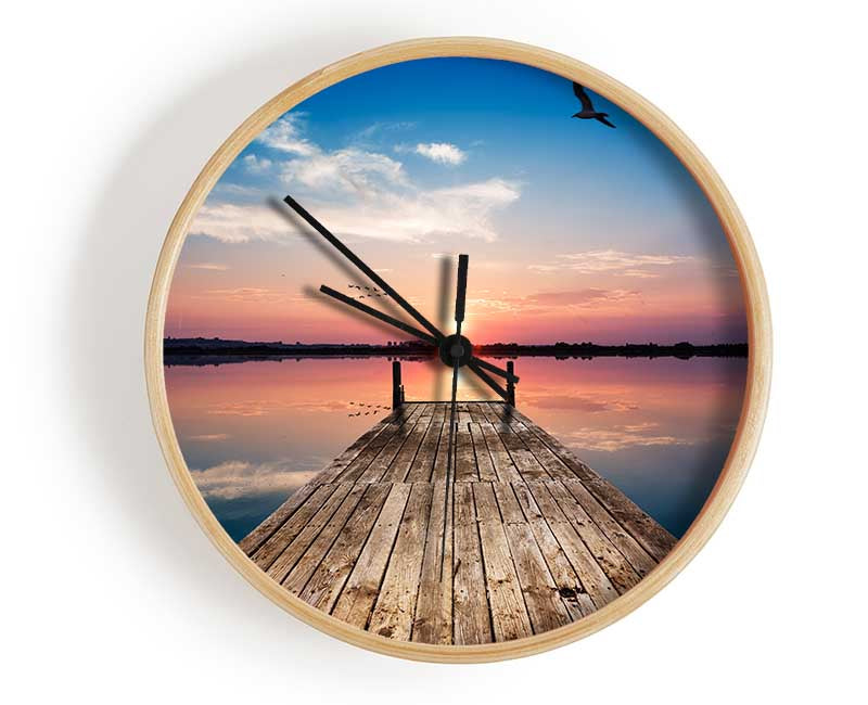 The seaview from the water bridge Clock - Wallart-Direct UK