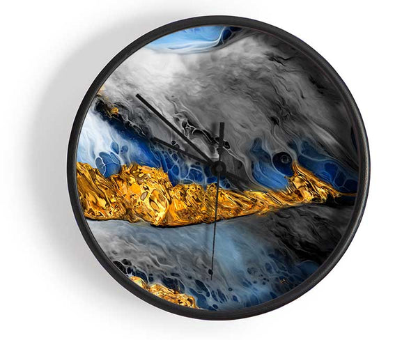 Oil flow of colours Clock - Wallart-Direct UK