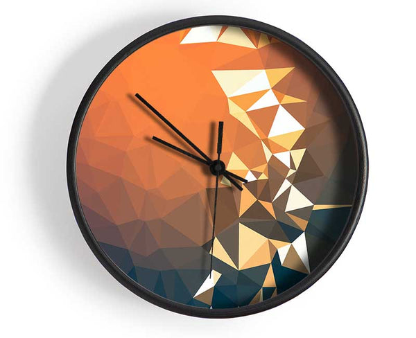 Triangle shapes warmth Clock - Wallart-Direct UK