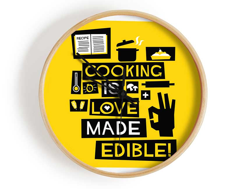 cooking is love made Edible Clock - Wallart-Direct UK