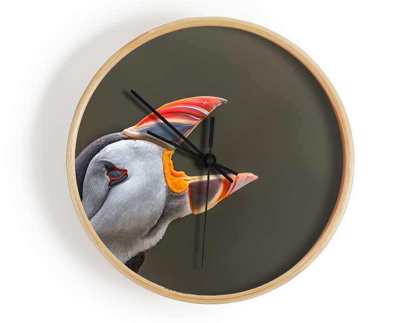 Puffin sounding the alarm Clock - Wallart-Direct UK