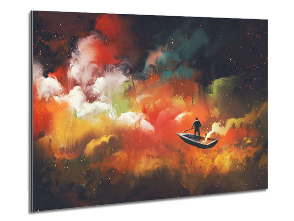 Digital painting row boat