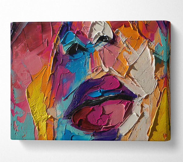 Picture of Textures of paint and colour Canvas Print Wall Art