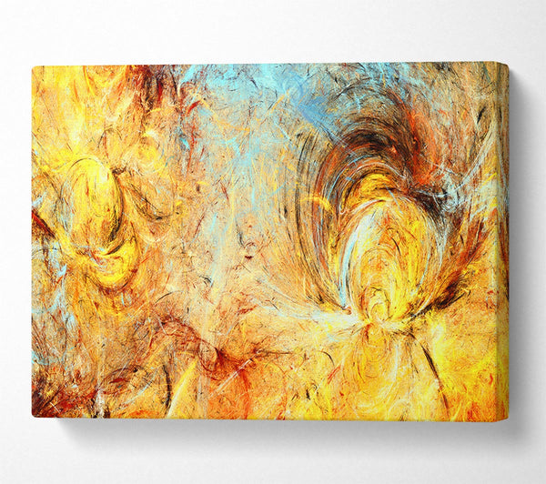 Picture of Firey swirls and ice Canvas Print Wall Art