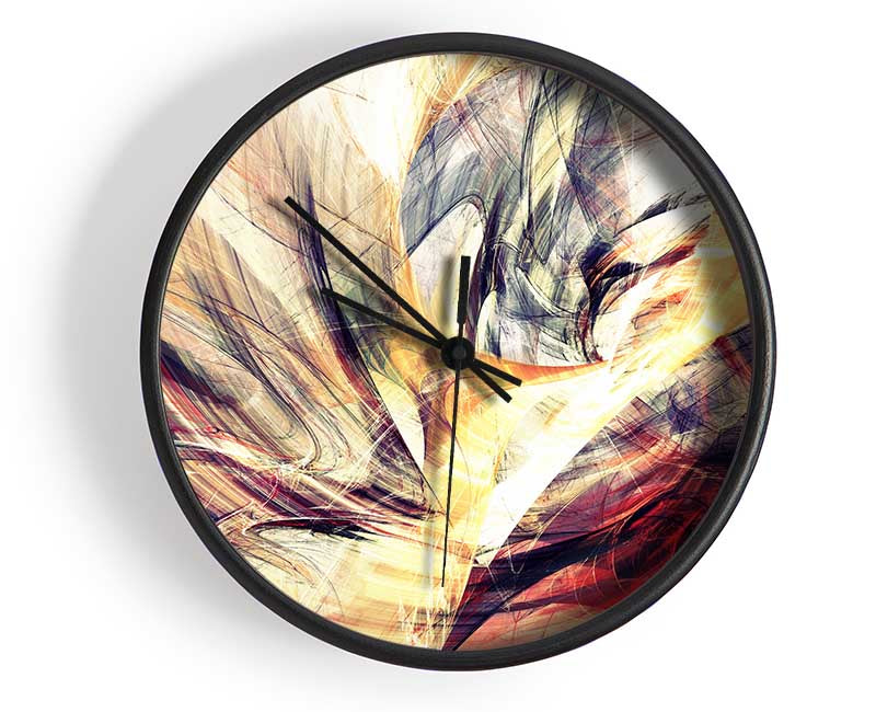 Fractures of lines and shapes Clock - Wallart-Direct UK