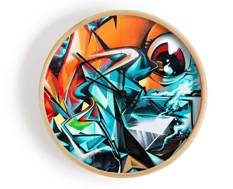 Awesome Graffiti art in space Clock - Wallart-Direct UK