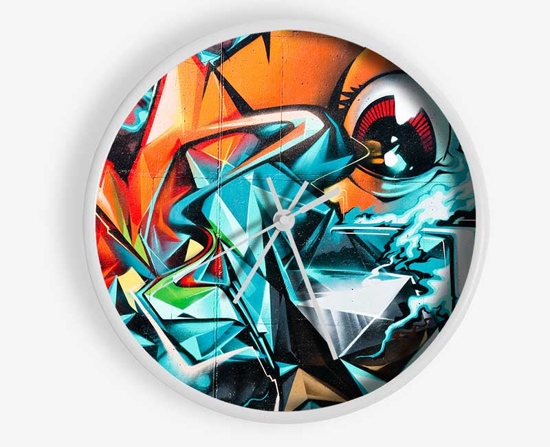 Awesome Graffiti art in space Clock - Wallart-Direct UK