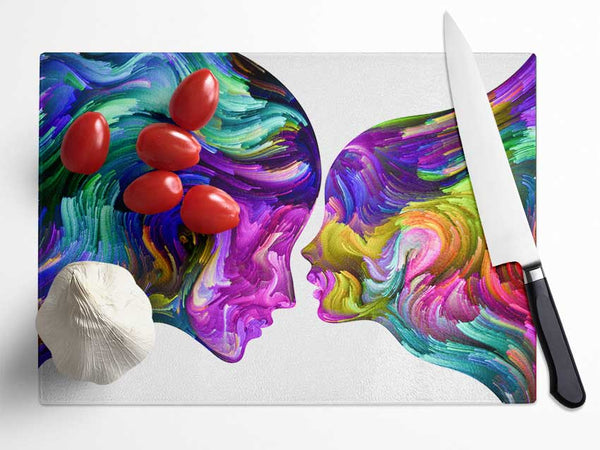 Soul connection of colour and vibrance Glass Chopping Board