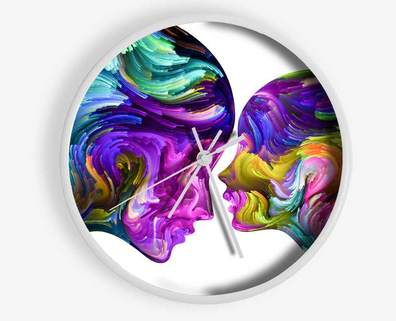 Soul connection of colour and vibrance Clock - Wallart-Direct UK