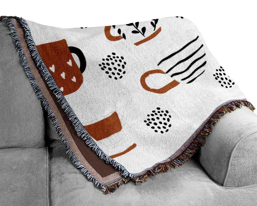 Contemporary heart mugs Woven Blanket