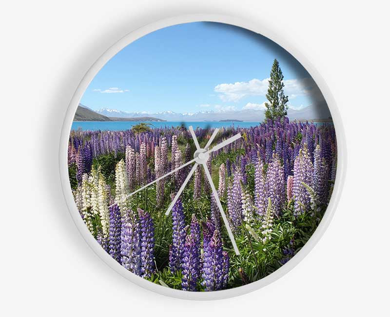 Loopins peering over the lake Clock - Wallart-Direct UK