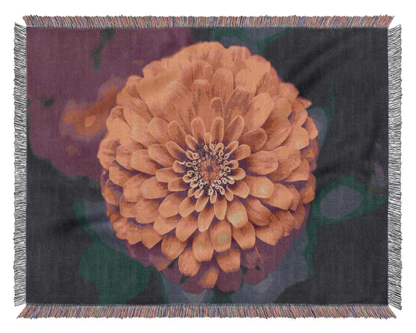 Circular flower perfectly balanced Woven Blanket