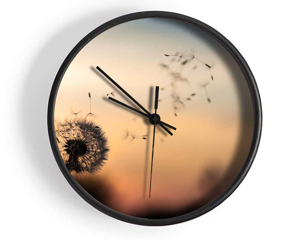 Dandellion Seeds floating Clock - Wallart-Direct UK