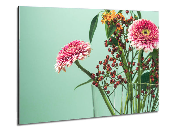 Vase of flowers with berries