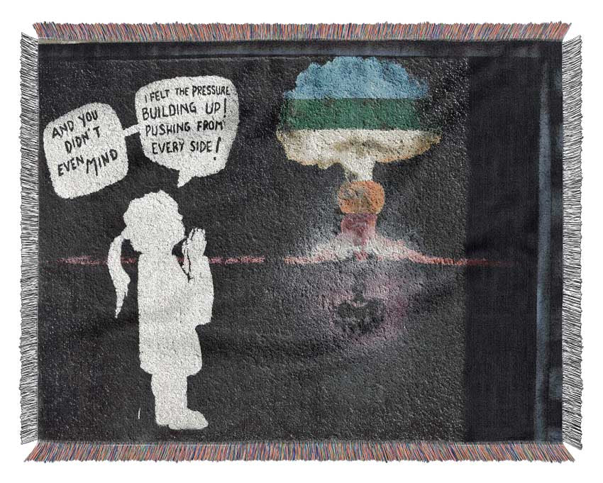 Thoughts of a graffiti artist Woven Blanket