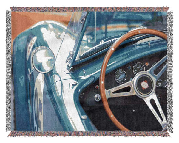 Inside perspective sports car Woven Blanket