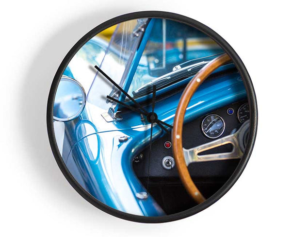 Inside perspective sports car Clock - Wallart-Direct UK