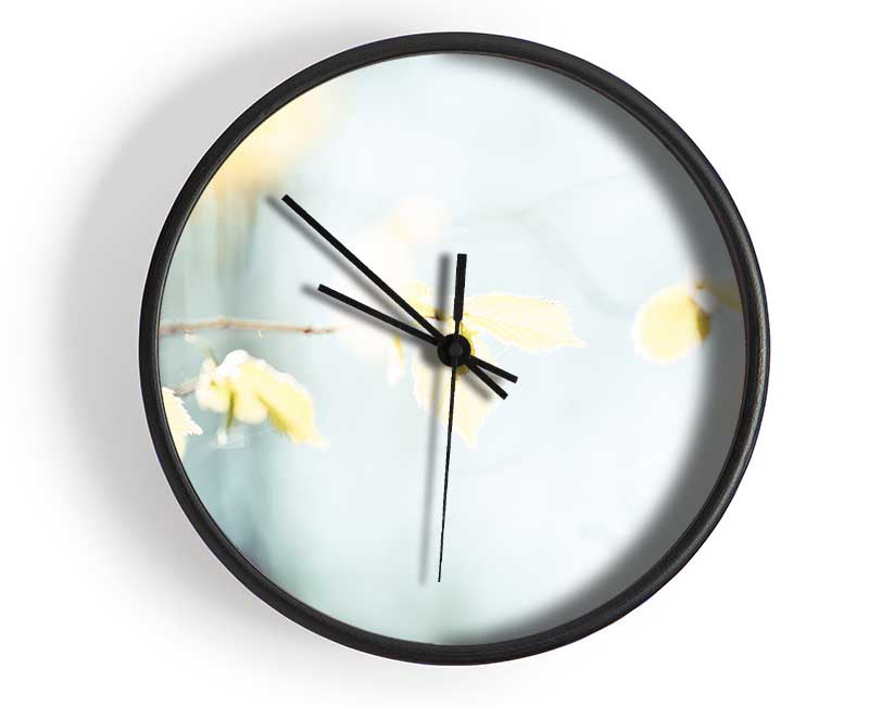 Bleached leaves Clock - Wallart-Direct UK