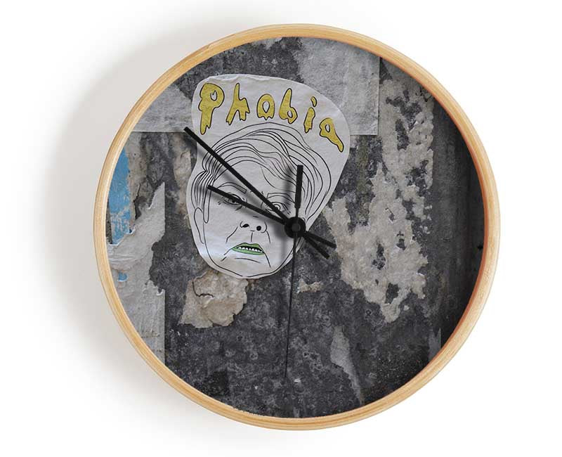 Phobia of street art Clock - Wallart-Direct UK