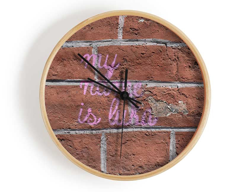 Handrawn street art Clock - Wallart-Direct UK