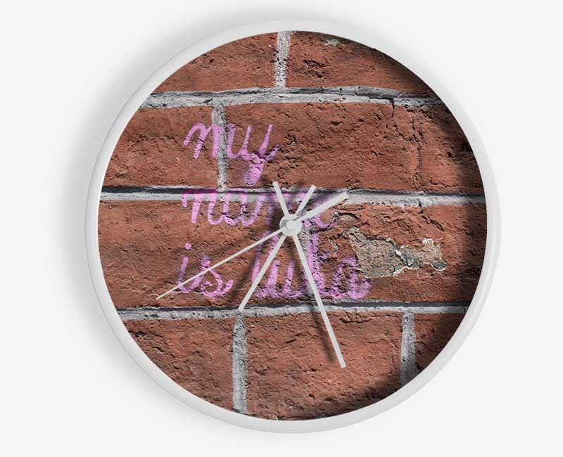 Handrawn street art Clock - Wallart-Direct UK