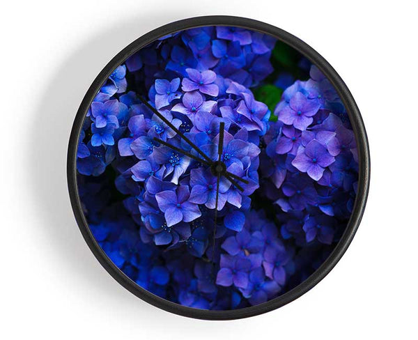 Purple flowers bunched Clock - Wallart-Direct UK