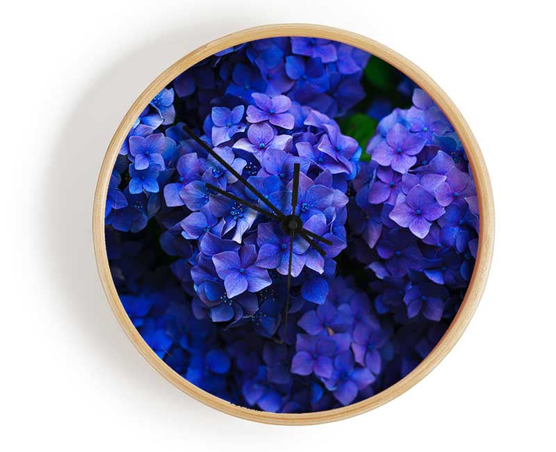 Purple flowers bunched Clock - Wallart-Direct UK