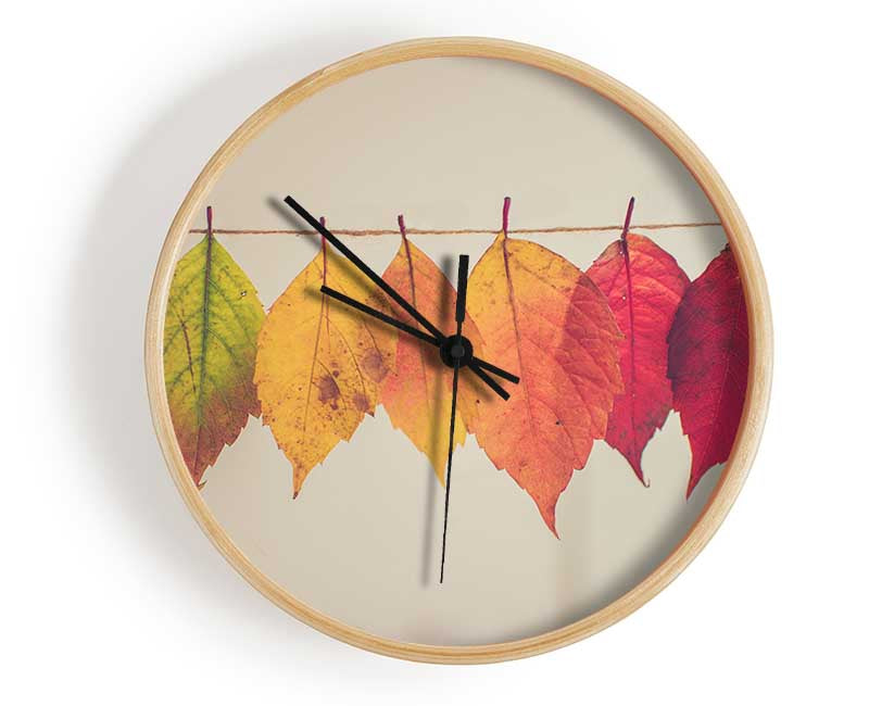 Summer to spring leaves Clock - Wallart-Direct UK