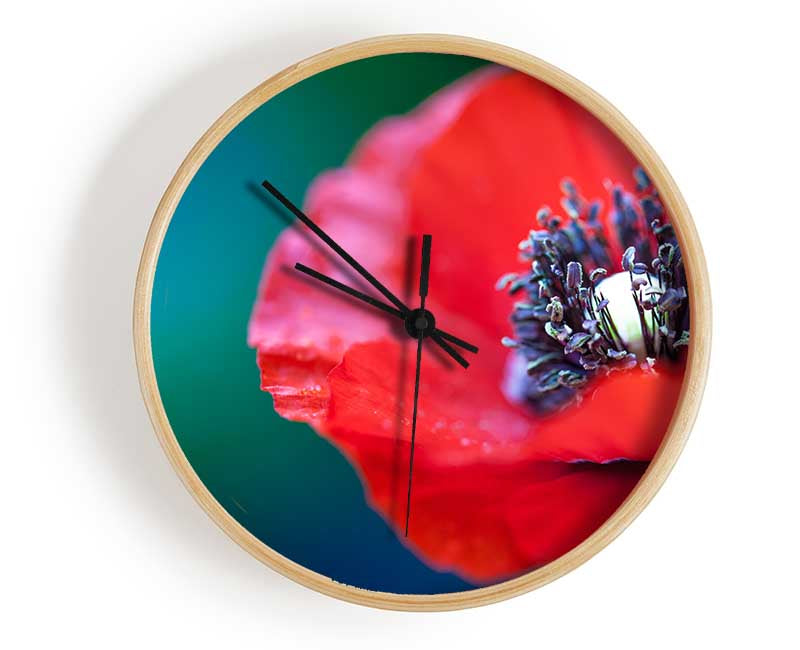 close look inside a poppy Clock - Wallart-Direct UK