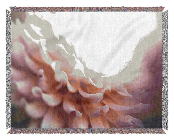 pink flower opening inside Woven Blanket