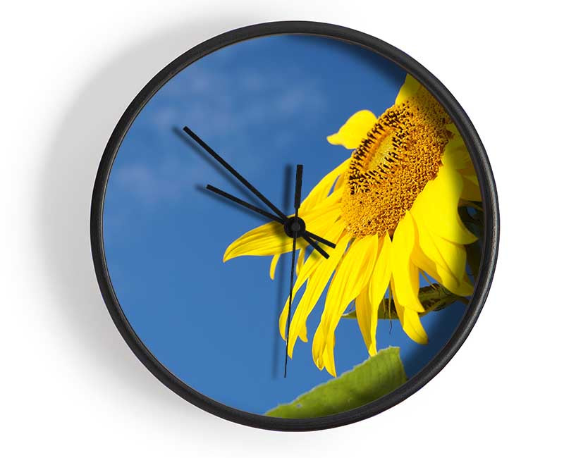 Yellow sunflower standing above the rest Clock - Wallart-Direct UK